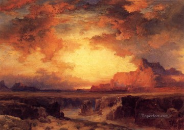 Near Fort Wingate New Mexico landscape Thomas Moran Oil Paintings